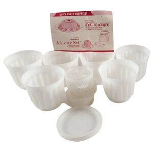 Vintage Tupperware Jel-ette Set Dessert Molds Original Instructions & Recipe Car